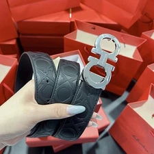 New Salvatore Ferragamo Men's Belt Adjustable Leather Classic