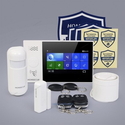HOMSECUR Wireless WIFI 4G 2G RFID LCD Burglar Intruder Alarm System