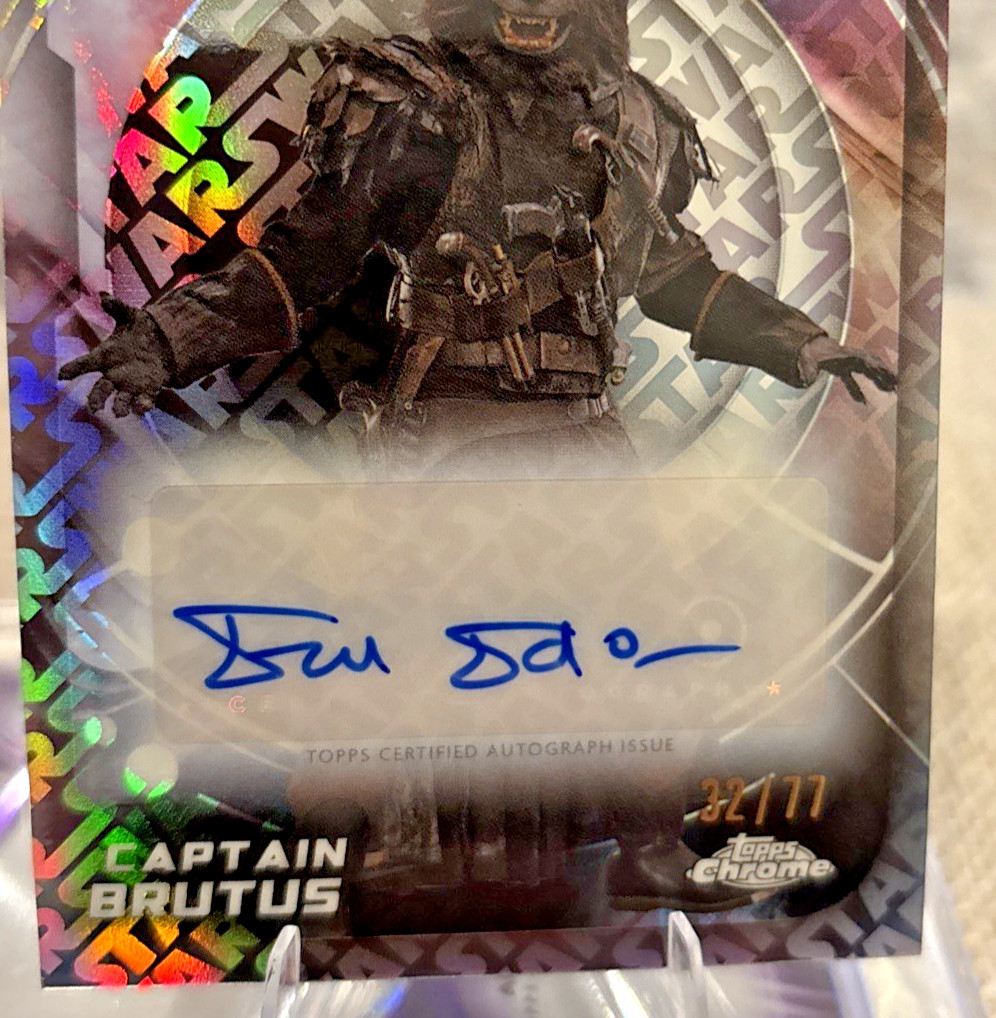 2026 Topps Chrome Star Wars Fred Tatasciore Captain Brutus AUTO Logofractor /77 view 3