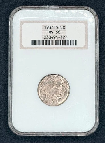 1937 Buffalo nickel PCGS MS66