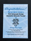 2025 Topps Chrome Josh Allen/Jim Kelly Dual Autographs (RAW)