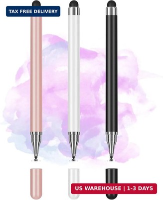 3-Pack Tablets Stylus Pen for All Touchscreen with Precision Disc Tip, 2-in-1 Un