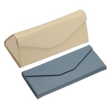 Foldable Glasses Case, Triangle Magnetic Sunglasses Blue Purple/Khaki