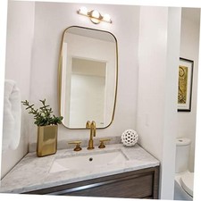 Gold Bathroom Mirror, 20x30 Vanity Mirror for 30"L x 20"W Brushed Gold