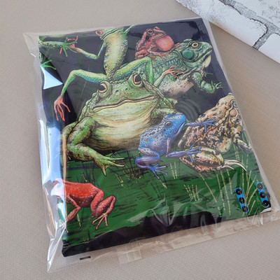 Vtg 90s Frogs T Shirt XL Blue Hanes Animal Wildlife Nature Peter