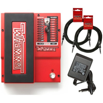 Digitech Whammy 5 Multi-Effects Pedal Bundle w/ 2 Cables and Power