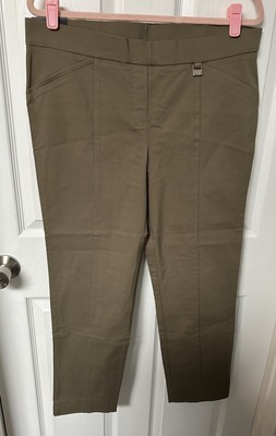 RAFAELLA COMFORT Women s Slim Leg Stretch Dusky Green Pull On Pants Sz 16 NWT