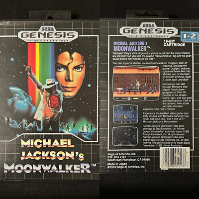 Michael Jackson's Moonwalker Sega Genesis CIB   RARE TRIUMPH/ULTIMATE PRINT