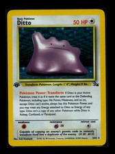 Pokemon TCG Ditto 3/62 Fossil 1st Edition Holo Rare English LP Vintage