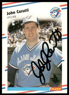 1988 Fleer #105 John Cerutti In Person Signed Auto 66532