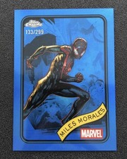 2025 Topps Chrome Marvel MILES MORALES #176 Blue Refractor /299 RAW SSP