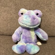 Build A Bear Hoppy Swirls Frog Plush Tie-Dye Blue Purple Stuffed Animal 16  
