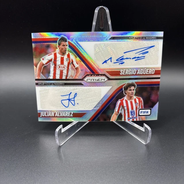 2025-26 Prizm FIFA Soccer - Julian Alvarez, Sergio Aguero Dual Auto /25