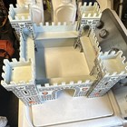 Micki Wooden Castle Play Set Gray/White Stone Look Towers Walls & Gate Pieces — photo 6