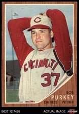 1962 Topps #120 Bob Purkey Normal Tint Reds COMMON VARIATION 4 - VG/EX