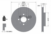 2X Bremsscheibe Pagid 54489NC FüR Opel Agila H08 F68 Lpg Cdti Suzuki Swift 3 Mz
