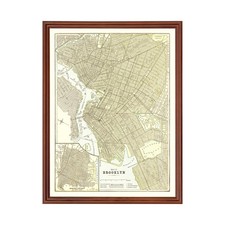 Old Map of Brooklyn, NY 1890 - Vintage Brooklyn New York Art
