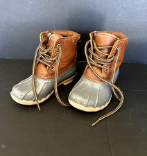 Laundry Girl -Gavin 17T Gray Brown Size 8 Rain/Snow/Lined Duck Boot