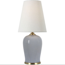 Visual Comfort Thomas O'Brien Opera 16 in Polar Blue Crackle Table Lamp Light
