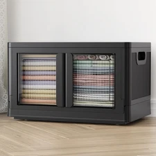 100QT Stackable Storage Bins With Lids, 25Gal Plastic Boxes With Wheels and D...