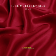 Chili Red Pepper 100 Pure Mulberry Silk Fabric by the Yard 44" width 19 mm 6A