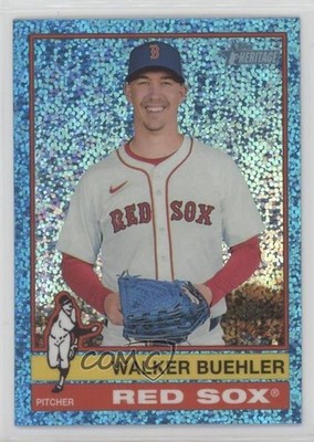 2025 Topps Heritage Chrome Light Blue Sparkle Refractor Walker Buehler #416 14dq