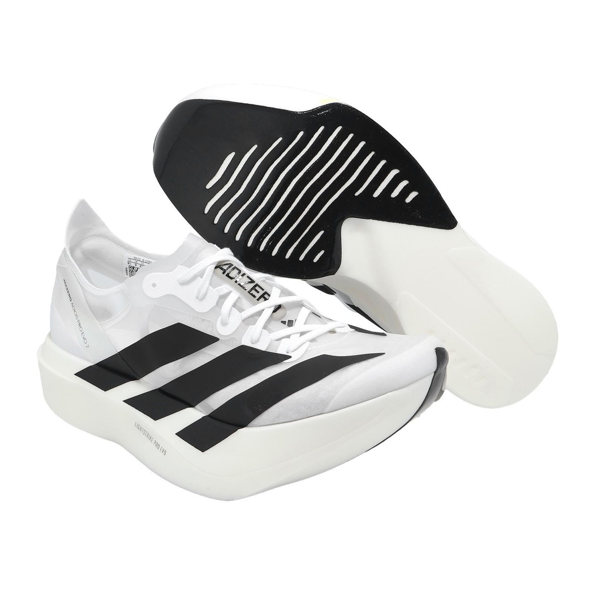 adidas Adizero Adios Pro Evo 2 Carbon White Black Men Racing
