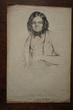 LOUIS DE LEON (-) PORTRAIT ENGRAVING 19TH CENTURY, AUTHOR TRAGEDY OF THE WORLD,