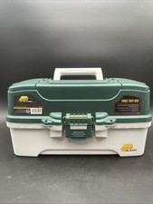 Plano Model 6203-06 Tackle Box, Green/White, Three Tray, Two Top Storage Cmpmt