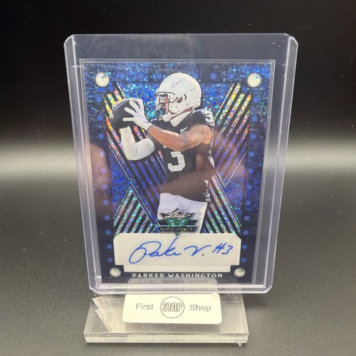 2025 Leaf Eclectic Parker Washington Valiant Auto 1/1 Jaguars Blue Sparkle