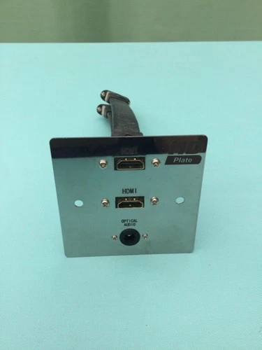 AV Extras 19509 chrome plate 2xHDMI & optical audio outlets