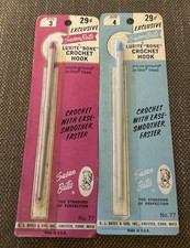 Vintage Lot Susan Bates 2 Luxite Crochet Hooks Size 3  4 NEW In Package