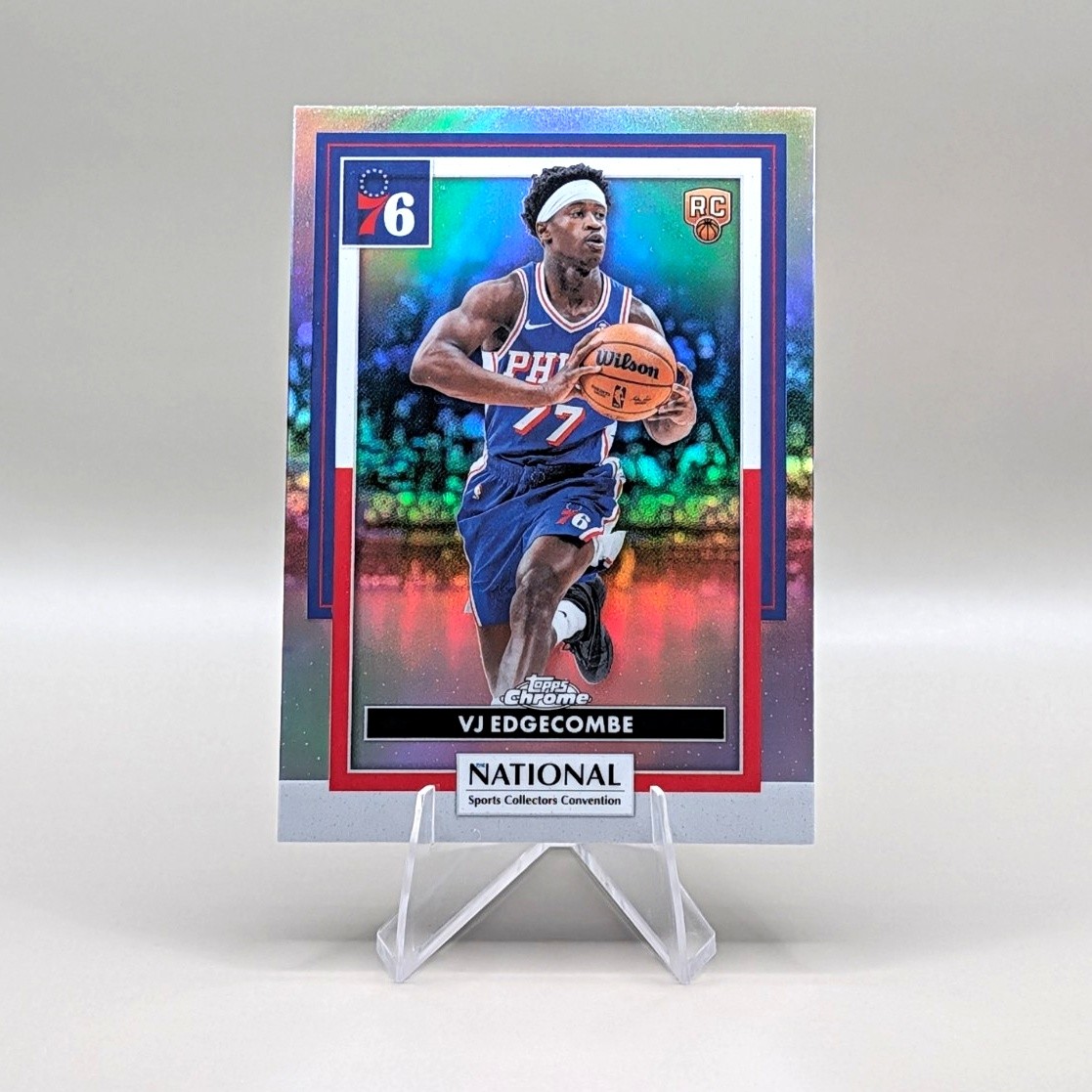 VJ Edgecombe 2025-2026 Topps Chrome The National NSCC RC Rookie Refractor 76ers