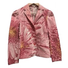 Roberto Cavalli Spring 2000 Vintage Pink Flower Blazer RARE