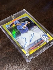 2025 Bowman Baseball Zyhir Hope Yellow Refractor Chrome Auto /75 #CPA-ZH Dodgers