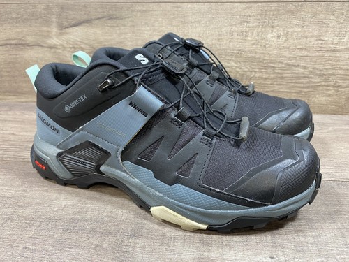 Salomon X Ultra 4 GTX Waterproof Hiking Shoes Sneakers Black Womens Size 7.5