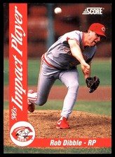 Rob Dibble 1992 Score #71 Cincinnati Reds MLB READ FREE SHIPPING AutographDen