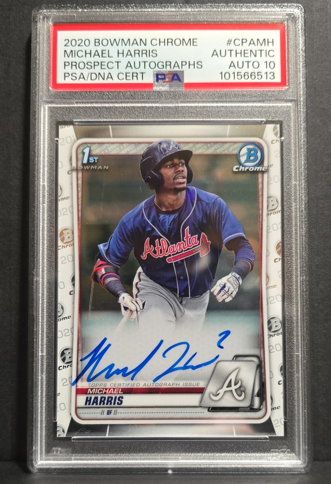 2020 Bowman Chrome - Prospect Autographs Michael Harris II #CPA-MH PSA Auto 10