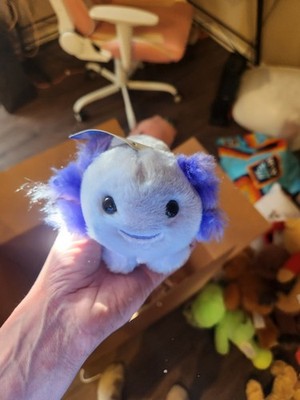 Build A Bear 8'' Mini Beans Pastel Lavender Purple Axolotl NWT - Birth Cert. Tag