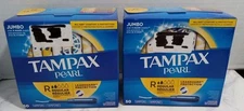 Tampax Pearl Tampons Regular Absorbency Leakguard Protection 50 Count Lot Of 2