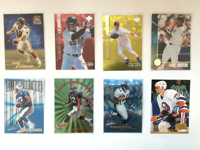 rare baseball cards from the 90s VINTAGE 90s MLB, NBA, NFL, NHL FLEER & UPPER DECK FOIL CARDS - LOT of 9 -  RARE!