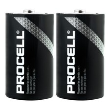 2 x Procell D Type Industrial Alkaline batteries LR20 Size 1.5V MN1300 MONO PCS