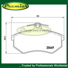 Premier Front Brake Pads Set Fits Audi 80 Cabriolet A4 Coupe 90 100 VW Passat