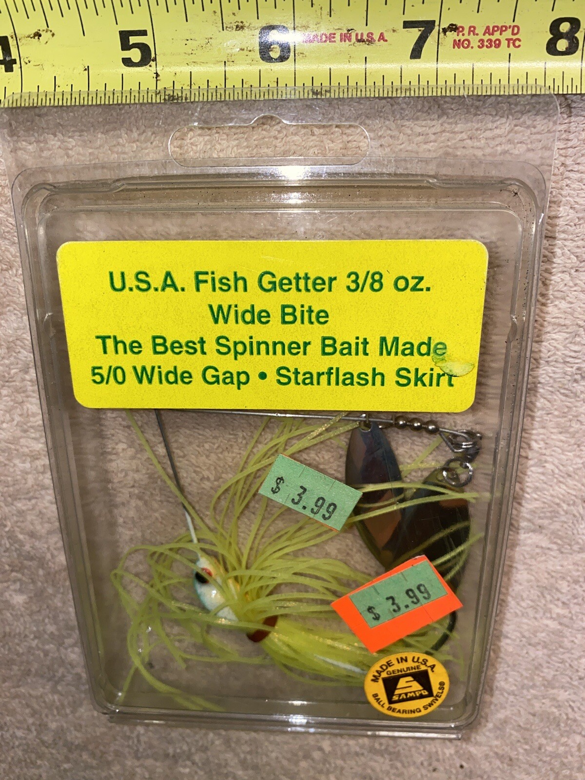 TUFF FIND VINTAGE FISH GETTER SPINNERBAIT Discontinued UNKNOWN FUN3/8 OZ”5/0”BIG - Image 5