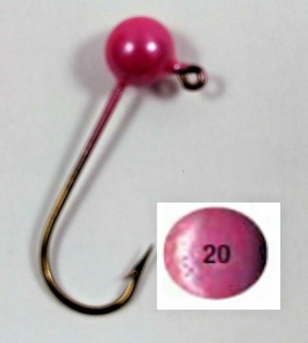 10 PK Painted Round Jig Heads. Various sizes and colors. Colors 1-24. - Picture 17 of 18