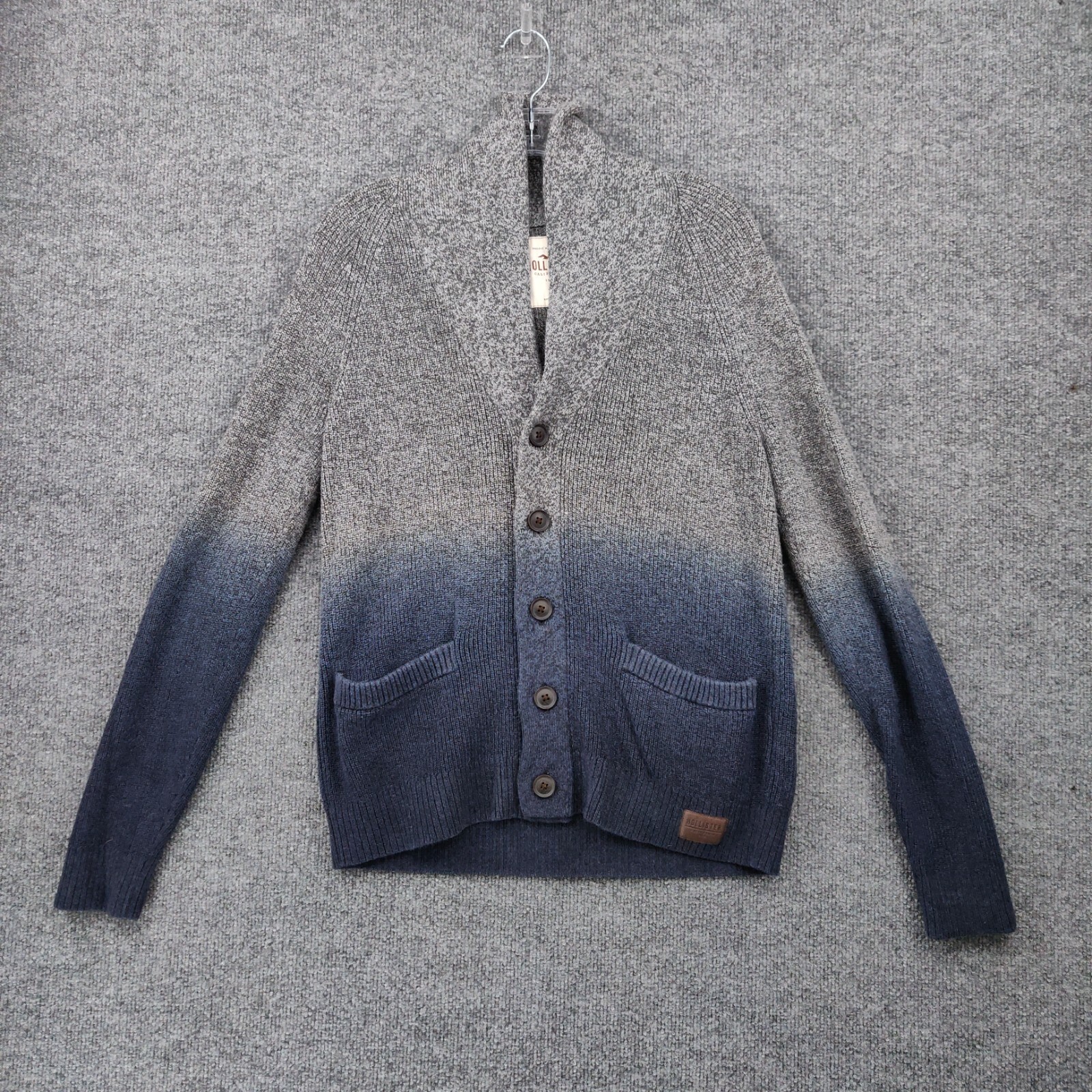 Hollister Sweater Mens XS Gray Cardigan 
