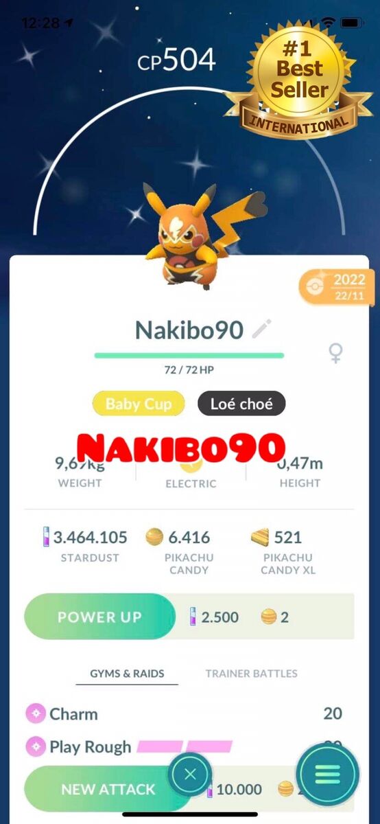 Pokémon Go * Shiny Pikachu Libre * TRADE Go- Description