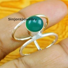 Green Onyx gemstone 925 sterling silver handmade Gift Ring US size 5 to 10