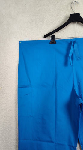 UA Scrubs Women Scrub Pants 3X Blue Cotton Blend Pull On Drawstring Workwear - Picture 2 of 20