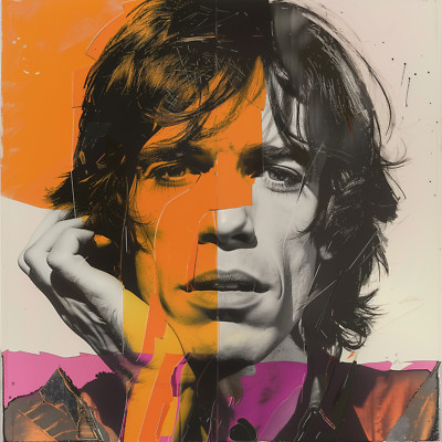 Mick Jagger Warhol Style 24x24 Giclée Art Print Ltd 1/25 Signed COA Rombley V3